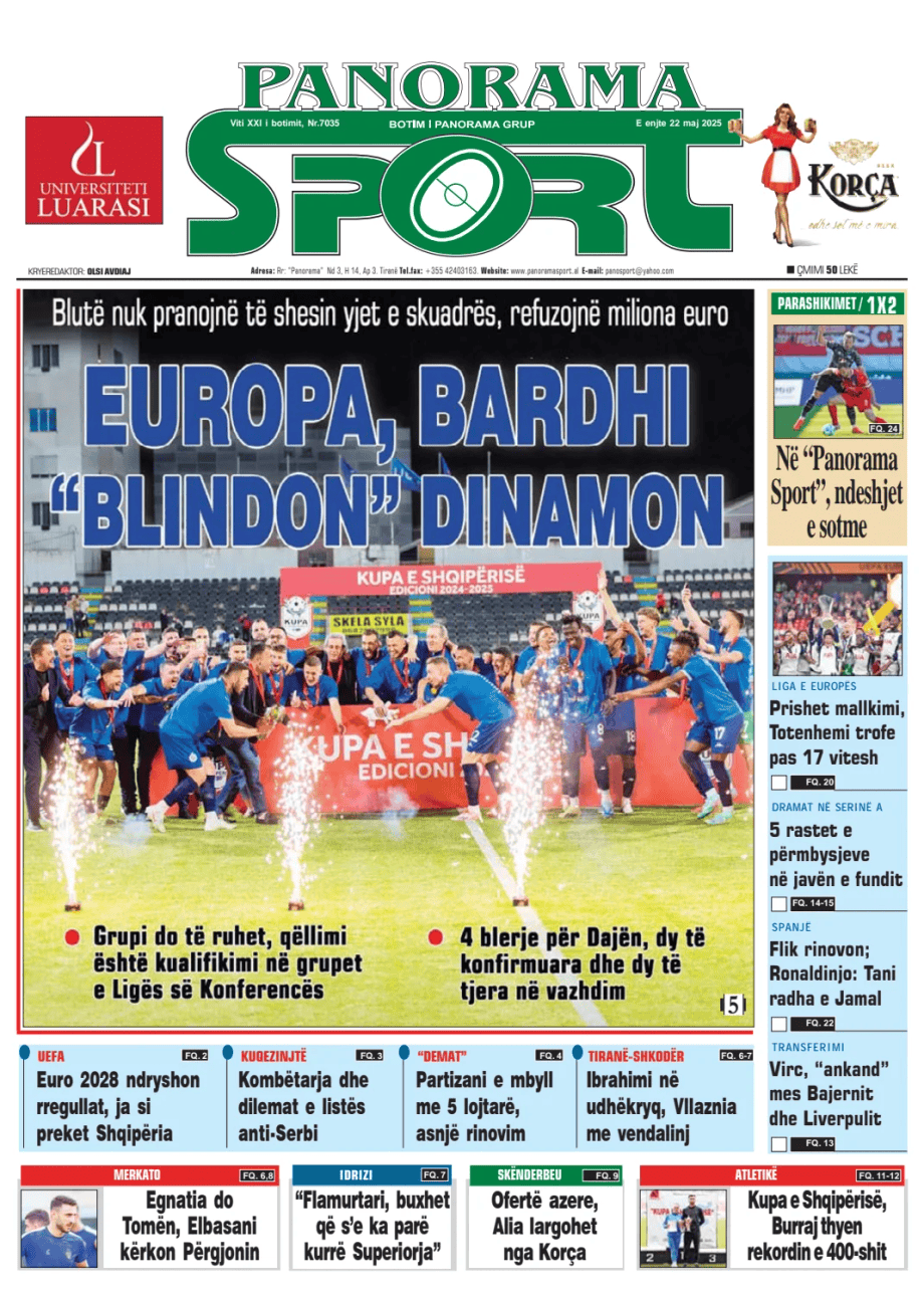 Prima-pagina-Panorama Sport-oggi-edizione-di-oggi-20250522